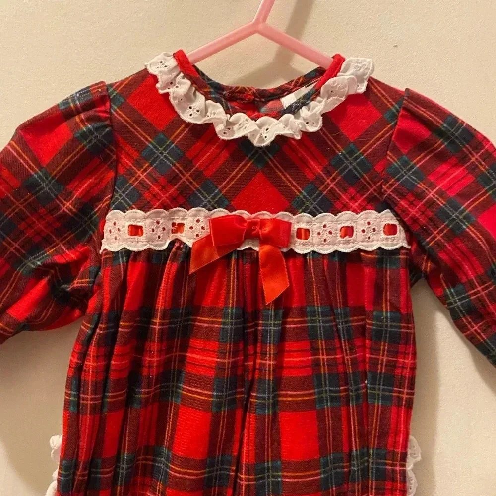Plaid Holiday Ruffle Butt Sleeper